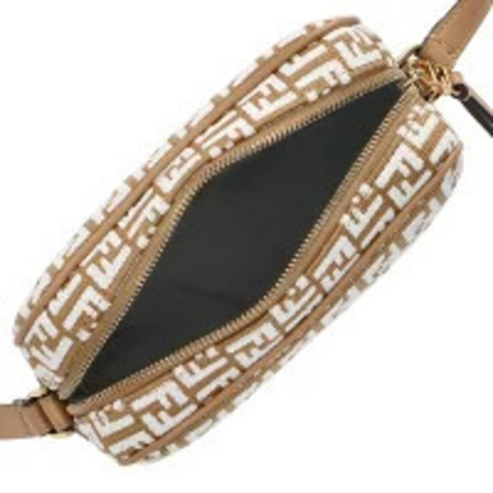 Fendi Crossbody Bag White Brown Shoulder White Brown